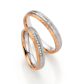 Fischer Zusammenklang Trauringe mit Diamanten - 38-07823-040